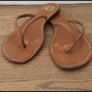 Tory Burch leather flips size 9